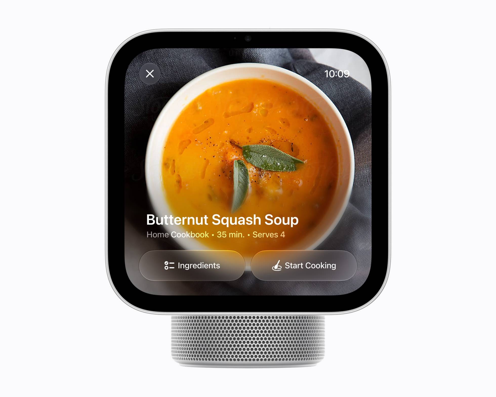 Resipi sup labu pada Apple HomeView