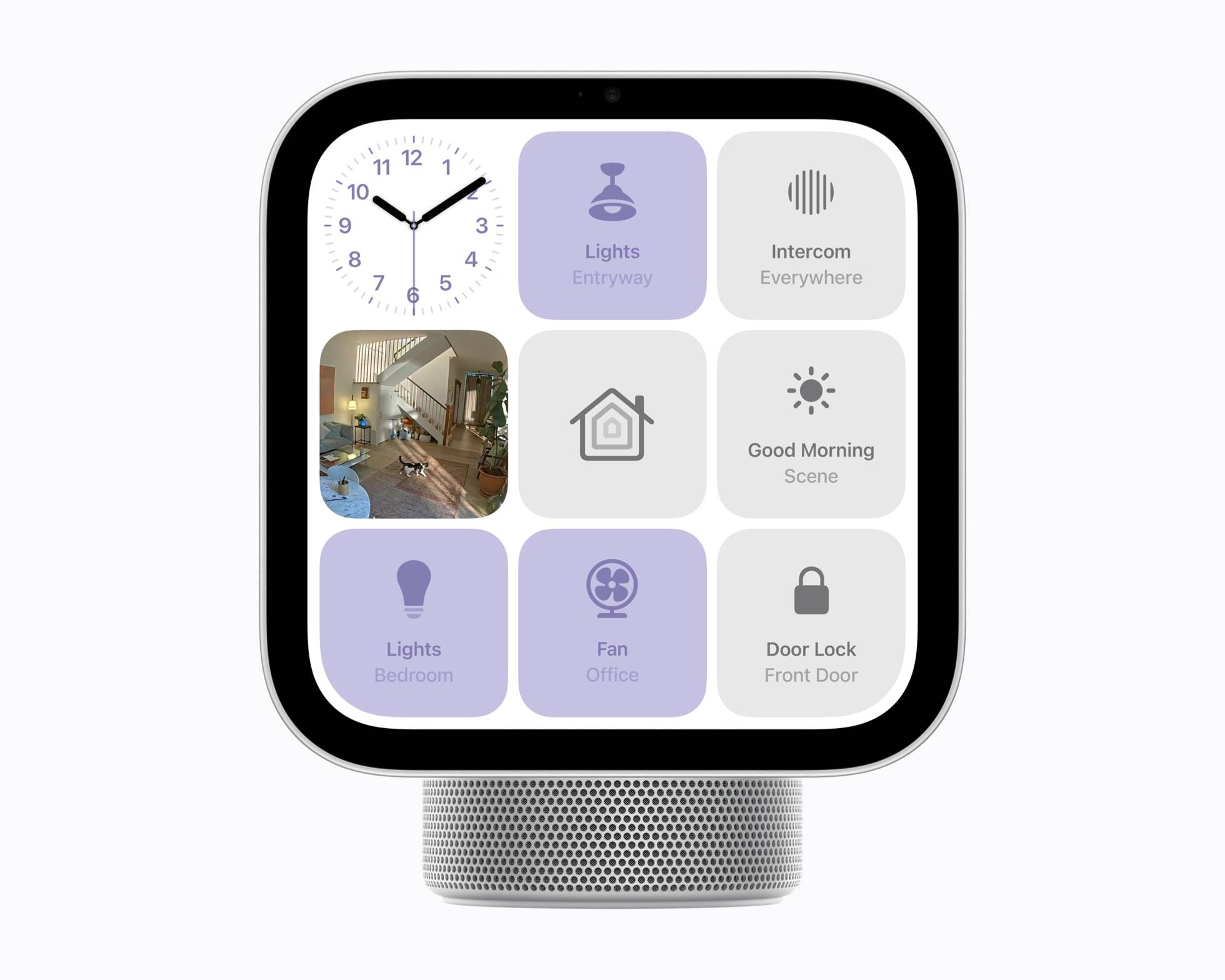 Kawalan rumah pintar pada skrin Apple HomeView